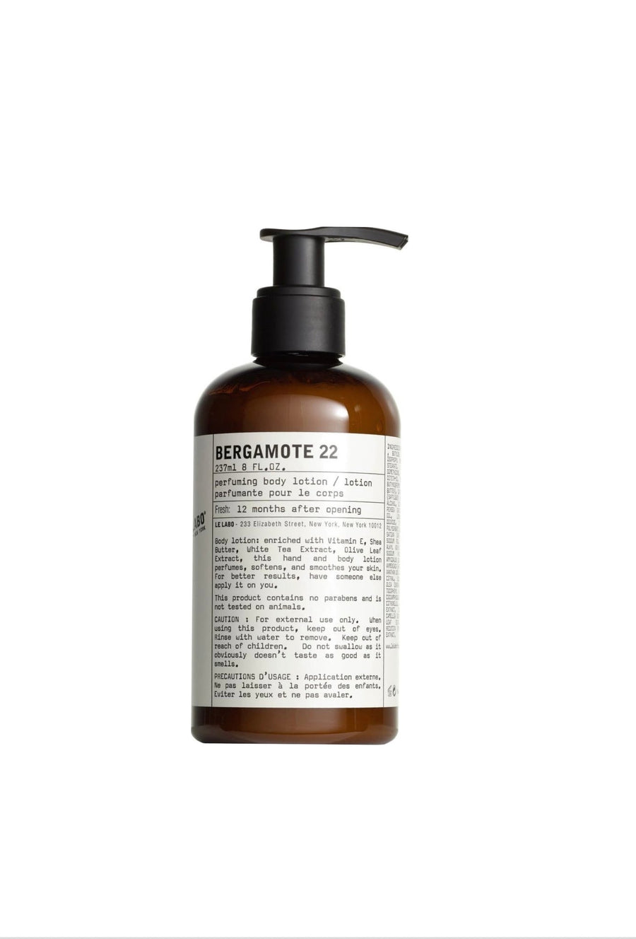 LE LABO BERGAMOTE 22 BODY LOTION (8OZ) - My Green Herbs