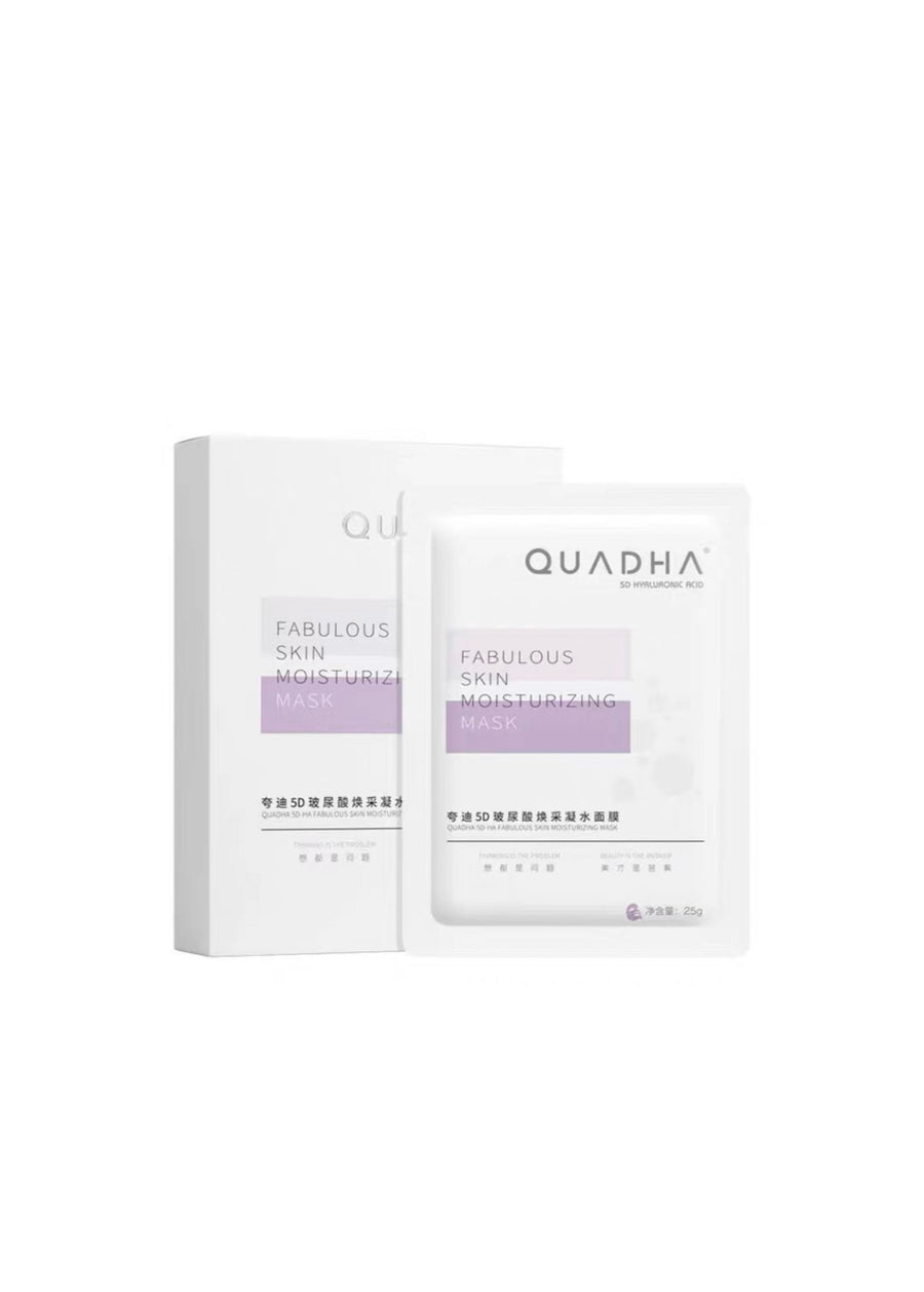 QUADHA 5D HYALURONIC ACID FABULOUS SKIN MOISTURIZING MASK （25G*7） - My Green Herbs